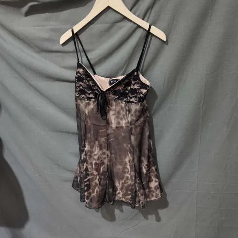 EGO LACE-TOP BABYDOLL NIGHTDRESS – BROWN TIE-DYE SIZE 12 