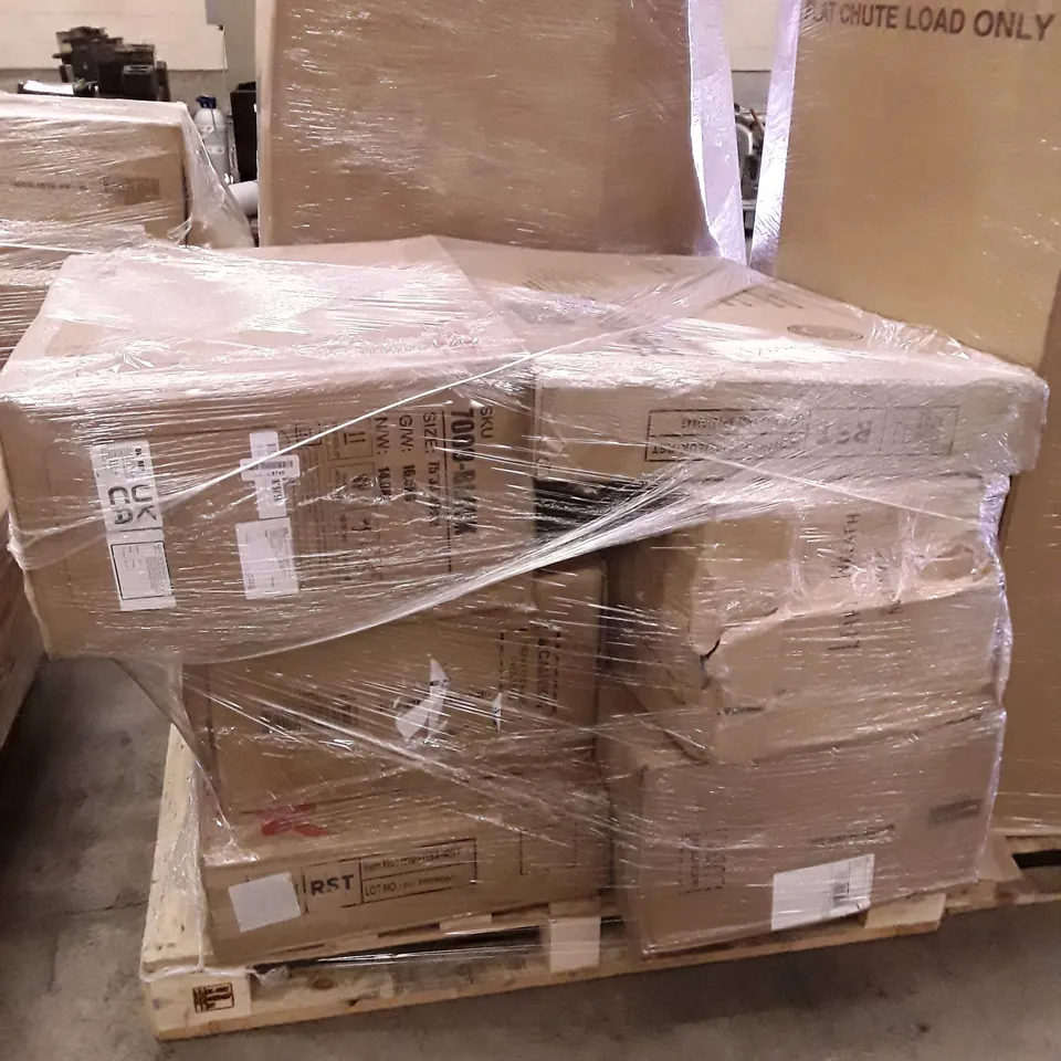 PALLET OF ASSORTED PRODUCTS INCLUDING MESH CHAIR, OFFICE CHAIR