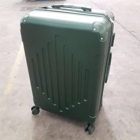 BOXED FCH 3PC HARD SHELL TRAVEL SUITCASES - DARK GREEN