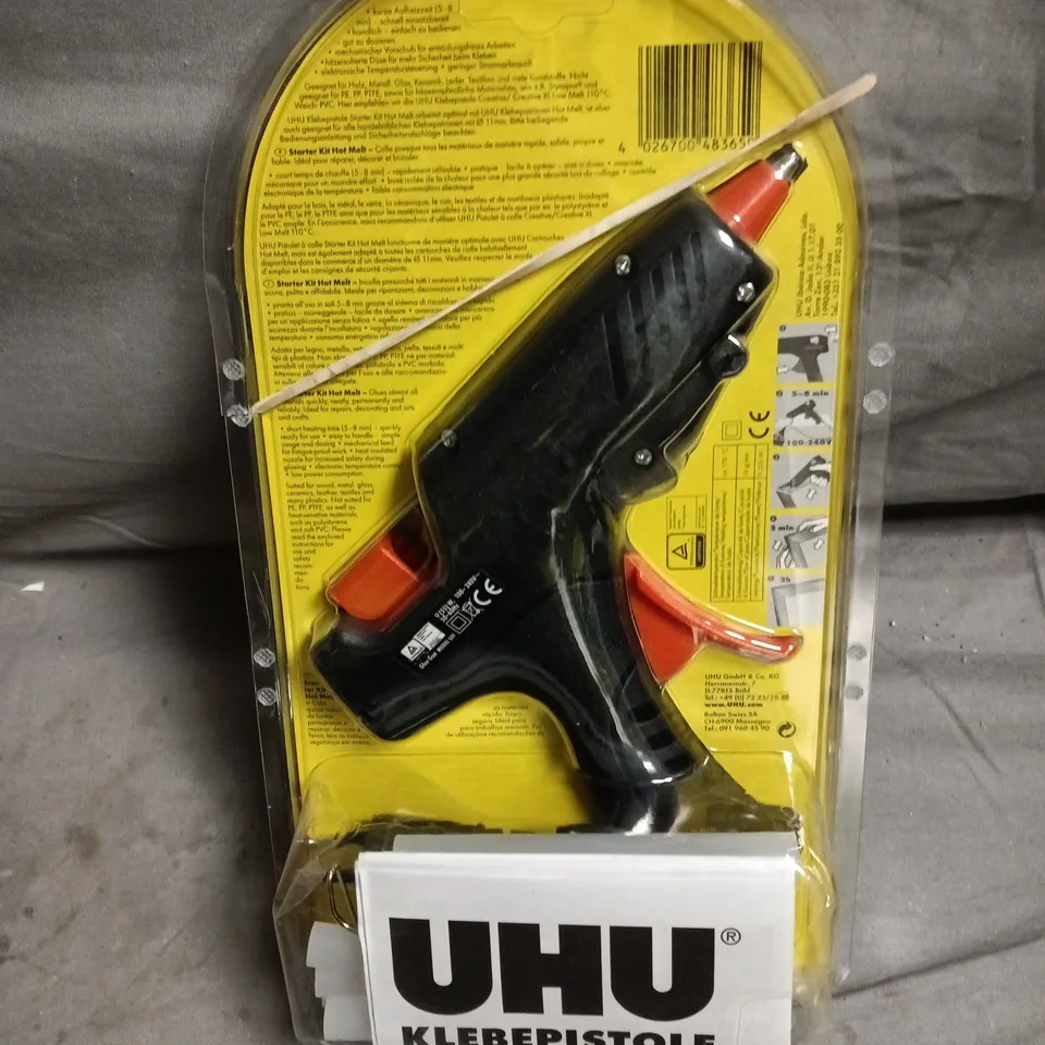 4 x UHU KLEBE PISTOLE STARTER KIT – HOT MELT GLUE GUN (SEALED)