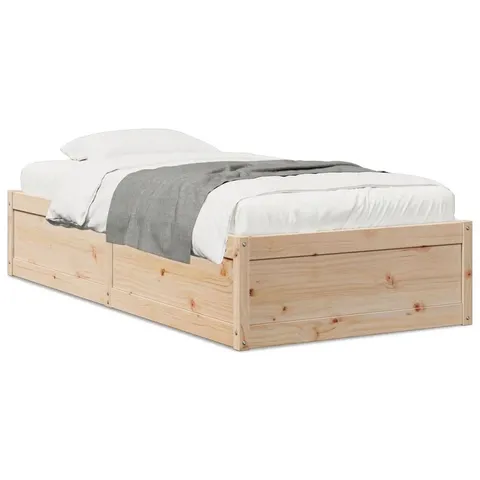 BOXED MARLOW HOME CO. BED FRAME WAX SOLID WOOD PINE // SIZE UNSPECIFIED (1 BOX)