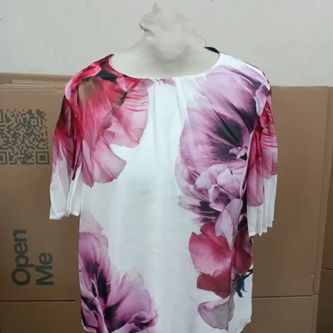 KALEIDOSCOPE FLORAL TOP - SIZE 14