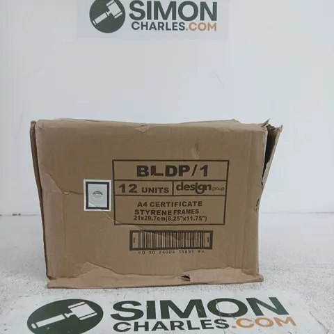 A4 CERTIFICATE STYRENE FRAMES – PACK OF 12 (21 X 29.7 CM)