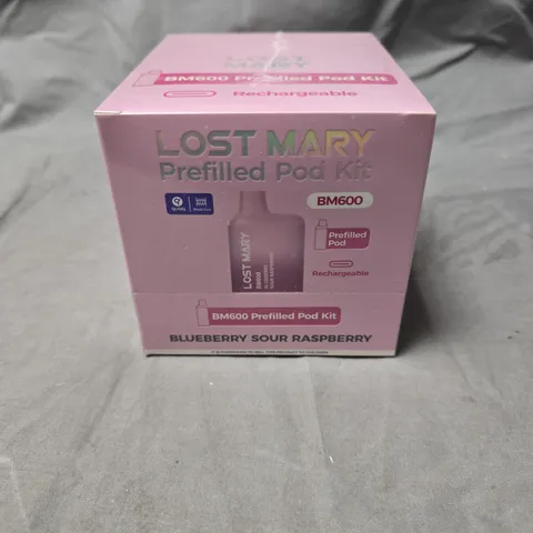 SEALED LOST MARY BM600 PREFILLED POD KIT – BLUEBERRY SOUR RASPBERRY - 20MG/ML - 10-PACK
