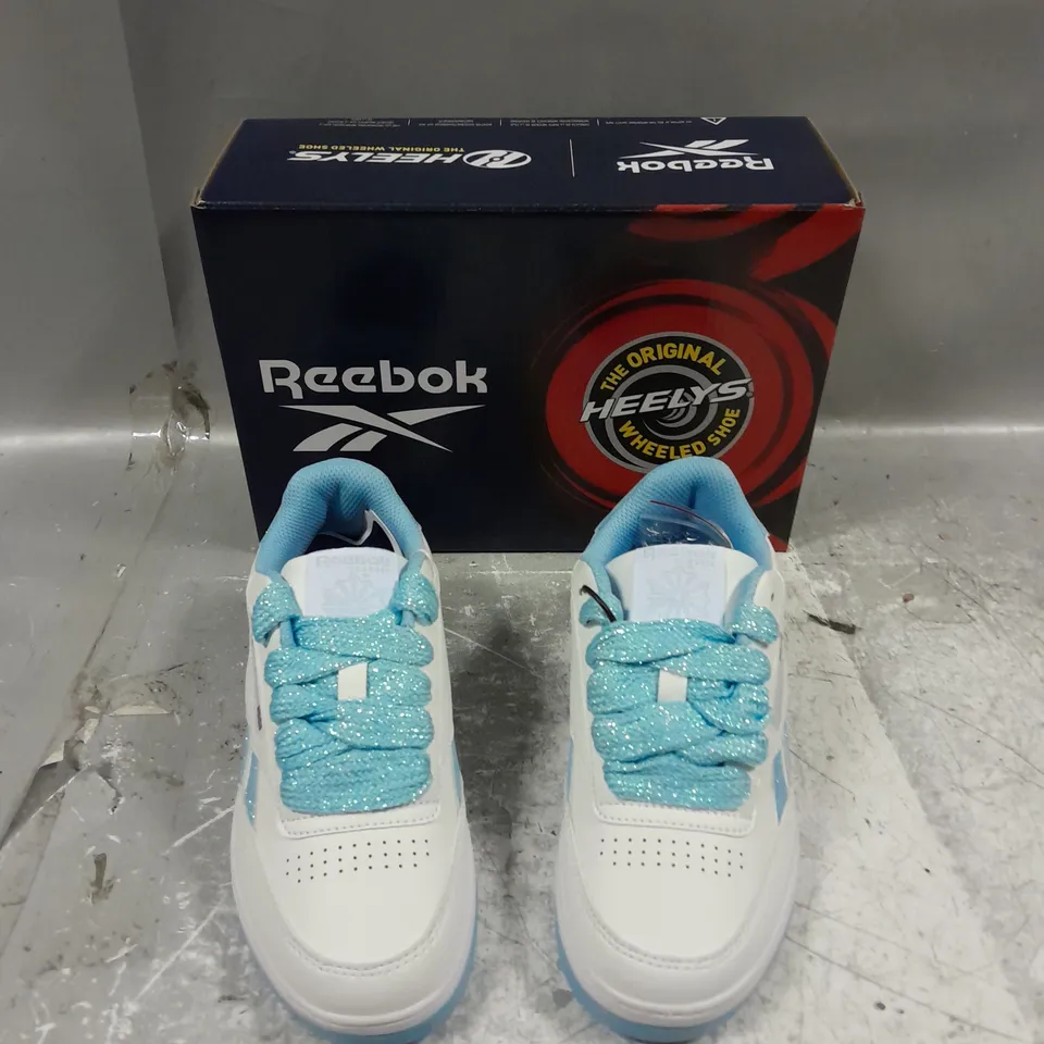BOXED PAIR OF REEBOK HEELYS CLUB C BLUE UK 2 