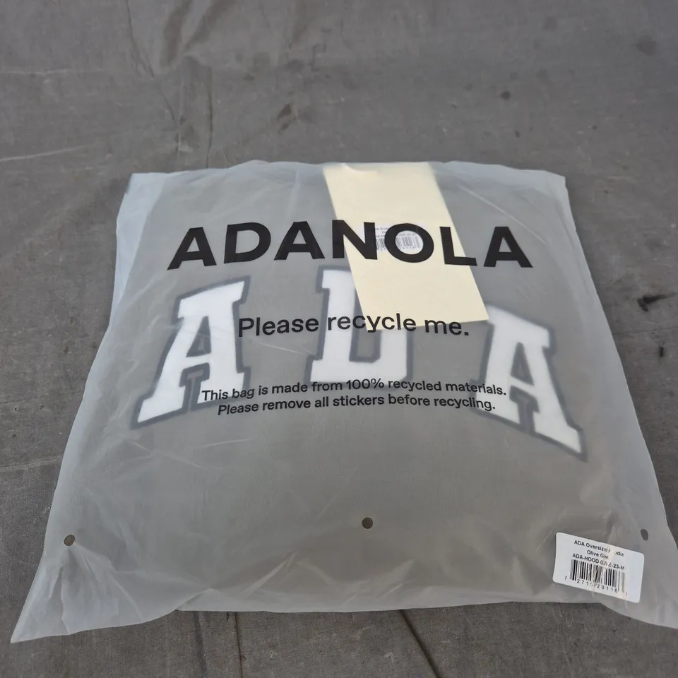ADANOLA  OVERSIZED HOODIE – OLIVE GREEN – UK M