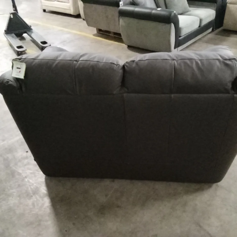 NAPLES ITALIAN LEATHER 2 SEATER SOFA - CHOCOLATE RRP £1099