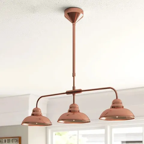 BOXED IRASVILLE 3-LIGHT KITCHEN ISLAND PENDANT - COPPER (1 BOX)