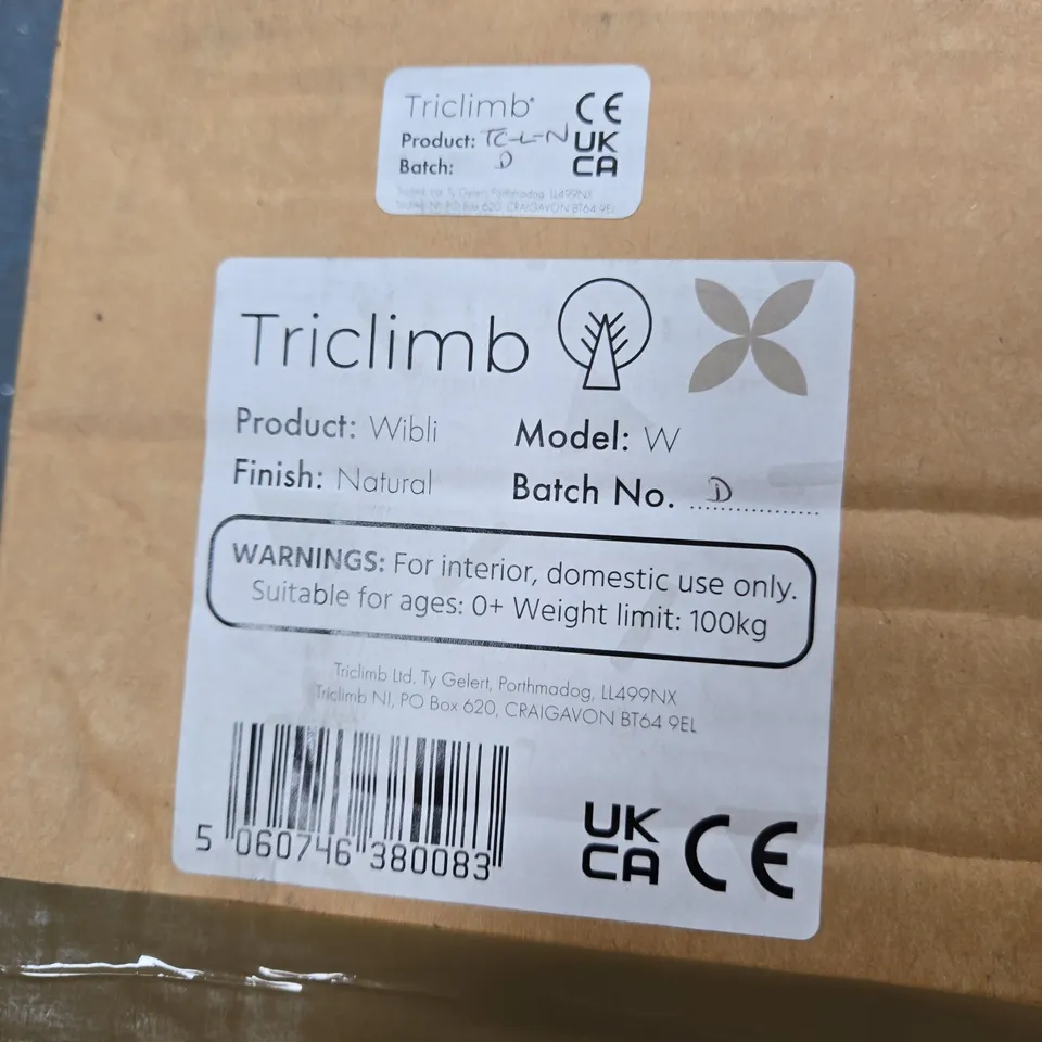 TRICLIMB WIBLI WOODEN CLIMBING LADDER – NATURAL FINISH, MODEL W