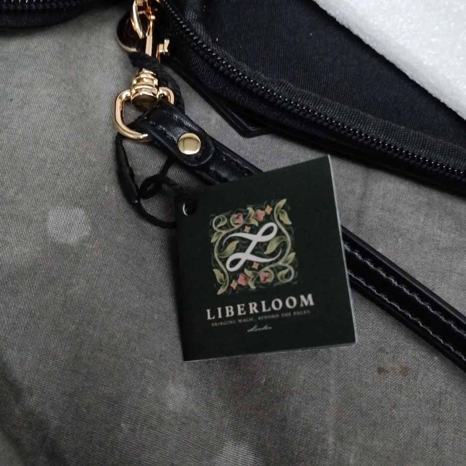 LIBERLOOM E-READER CASE IN BLACK WITH GOLD EMBROIDERY