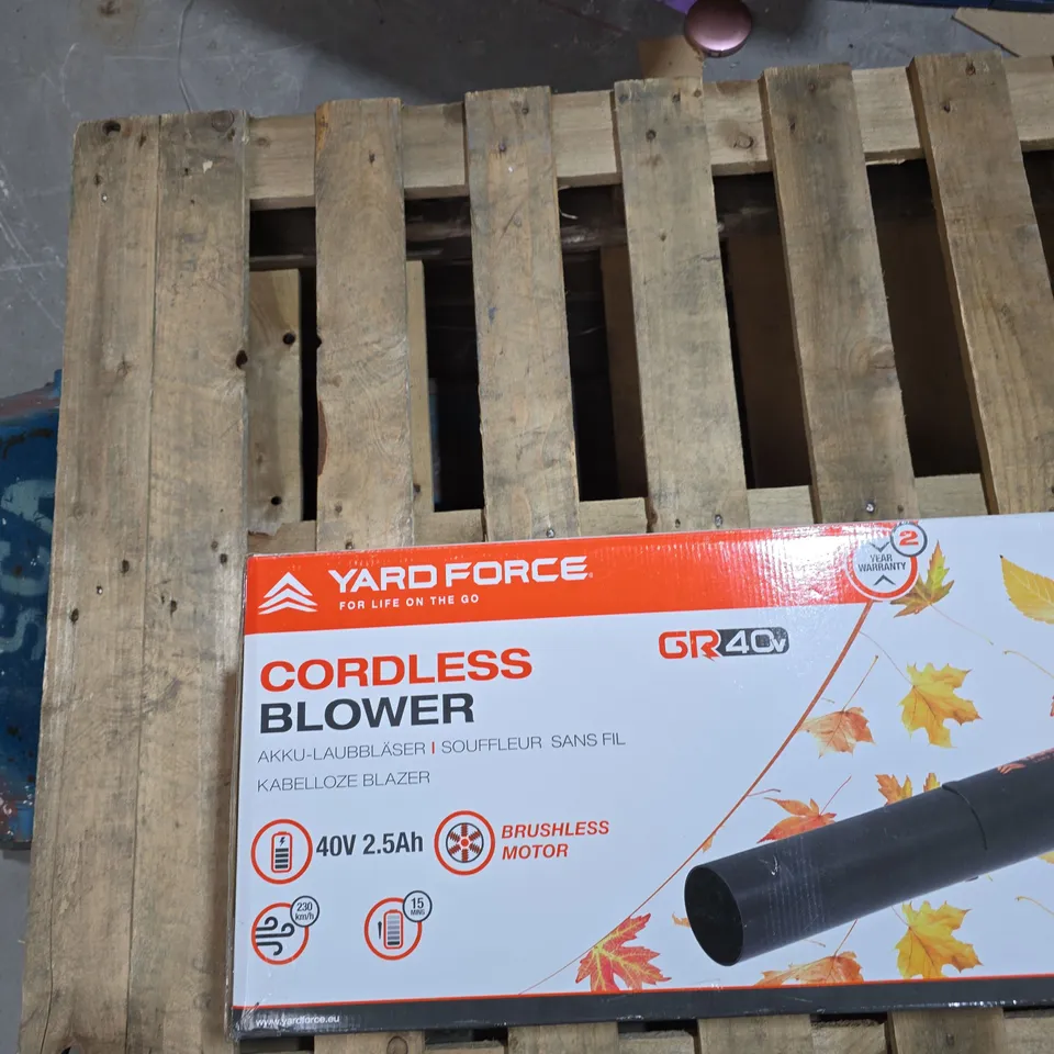 YARD FORCE CORDLESS BLOWER GR40V – 40V, 2.5AH, BRUSHLESS
