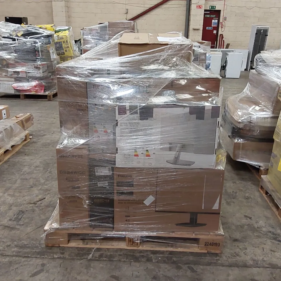 PALLET OF APPROXIMATELY 16 UNPROCESSED RAW RETURN MONITORS TO INCLUDE;