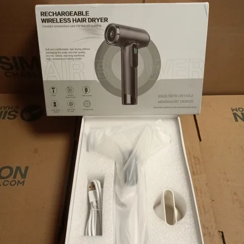 RECHARGEABLE WIRELESS HAIR DRYER