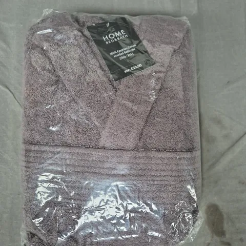 HOME BED & BATH HOODED BATHROBE IN GREY SIZE XXL