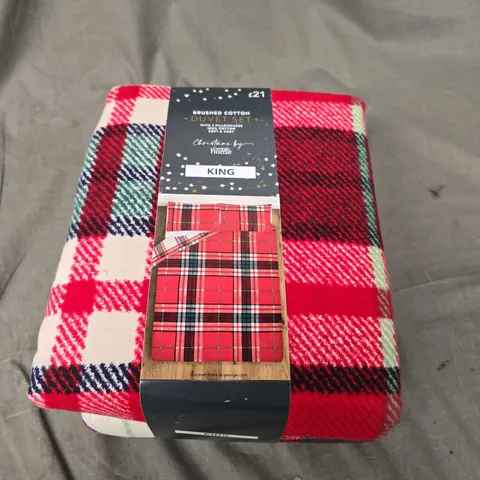 BRUSHED COTTON CHRISTMAS THEMED DUVET SET - KING