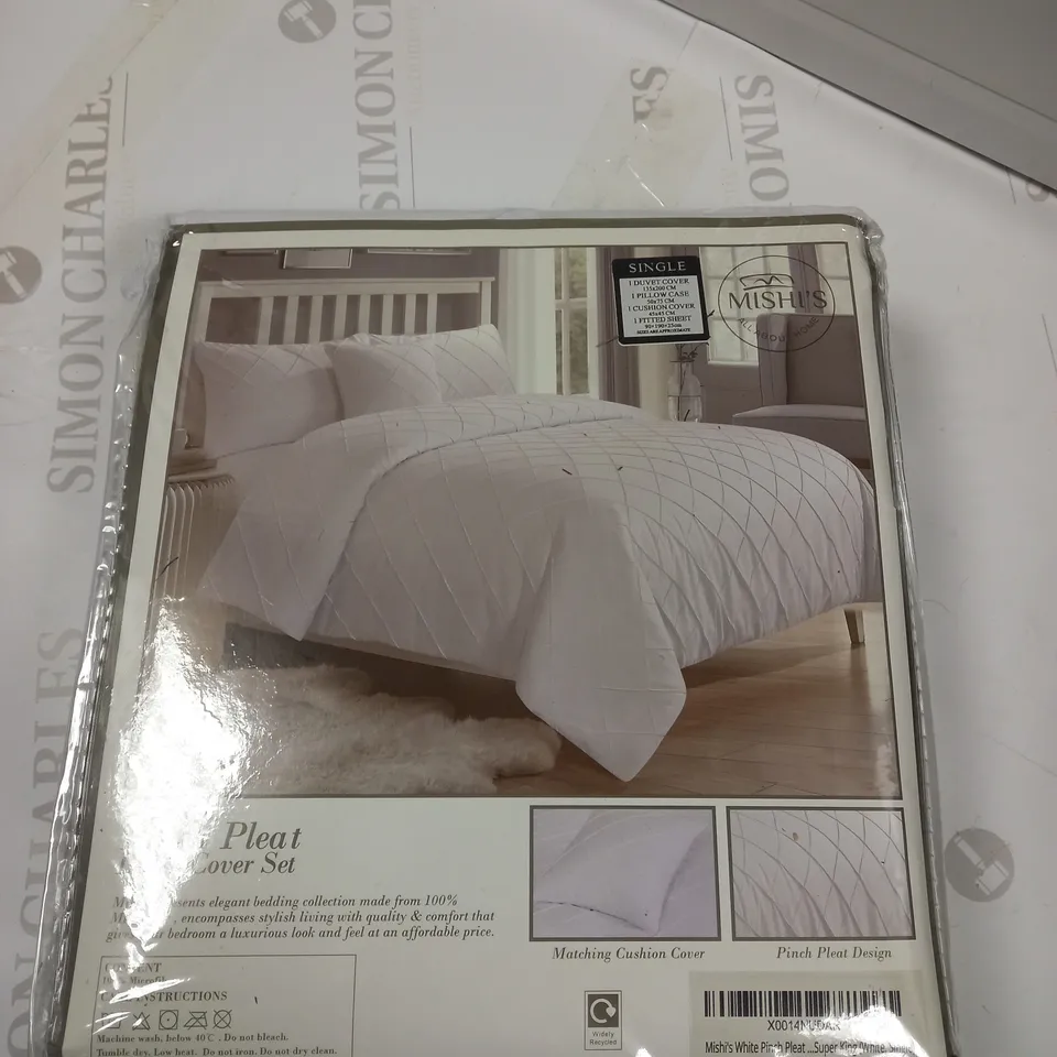 MISHI'S PINCH PLEAT SINGLE DUVET COVER SET