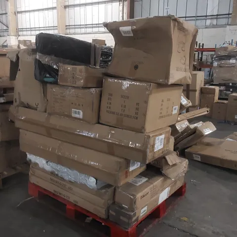 PALLET TO CONTAIN A LARGE ASSORTMENT OF ITEMS INCLUDING: SHAMPOO CHAIR, MANICURE TABLE ECT