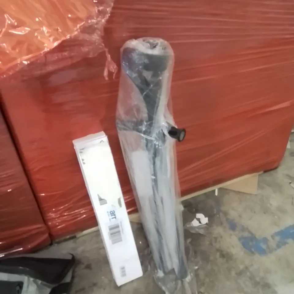 PALLET OF ASSORTED HOUSEHOLD GOODS AND PRODUCTS TO INCLUDE;CRUTCHES,SLIMLINE HEATER