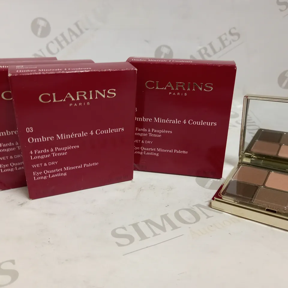 LOT OF 4 CLARINS EYE QUARTET IN ROSEWOOD