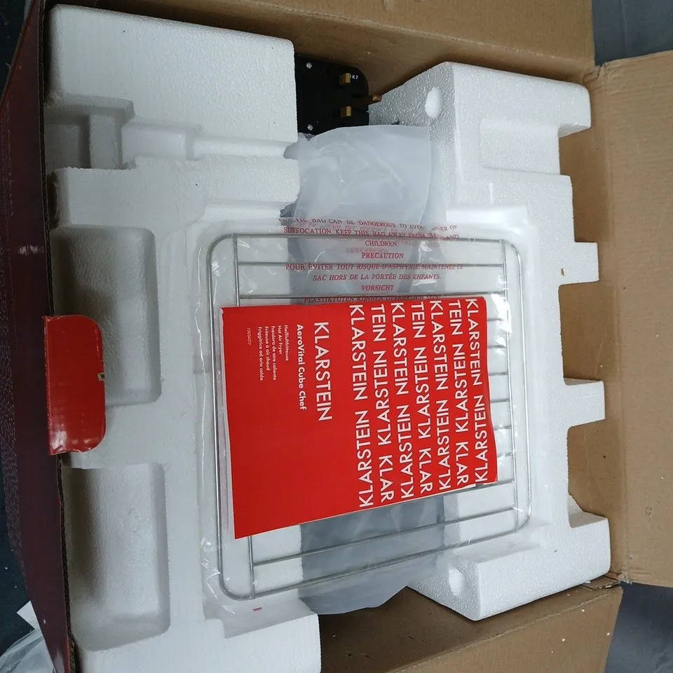 KLARSTEIN AEROVITAL CUBE CHEF HOT AIR FRYER – BOXED