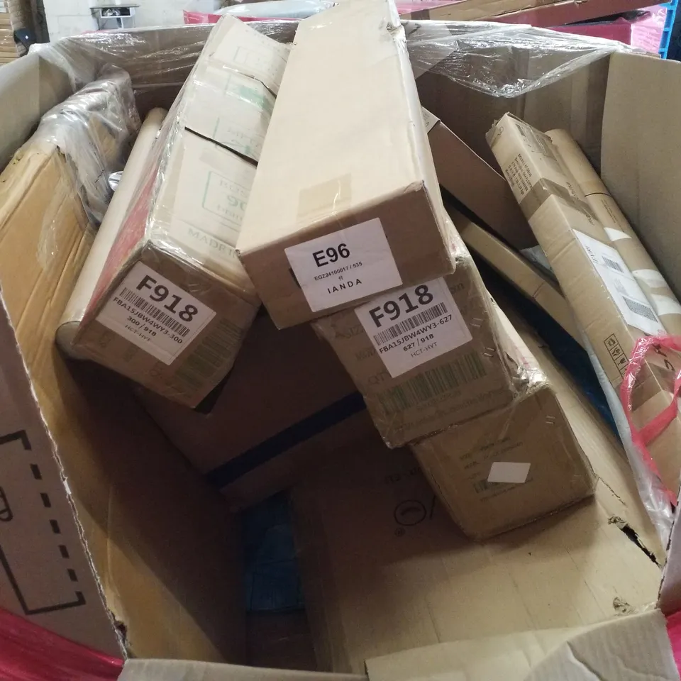 PALLET CONTAINING ASSORTED PRODUCTS INCLUDING GREEN CHRISTMAS TREE, MULTIFUNCTIONAL FOLDING TABLE, DOOR BRACE, TELESCOPIC ROD & GLASS ALKALINE WATER COUNTERTOP UNIT
