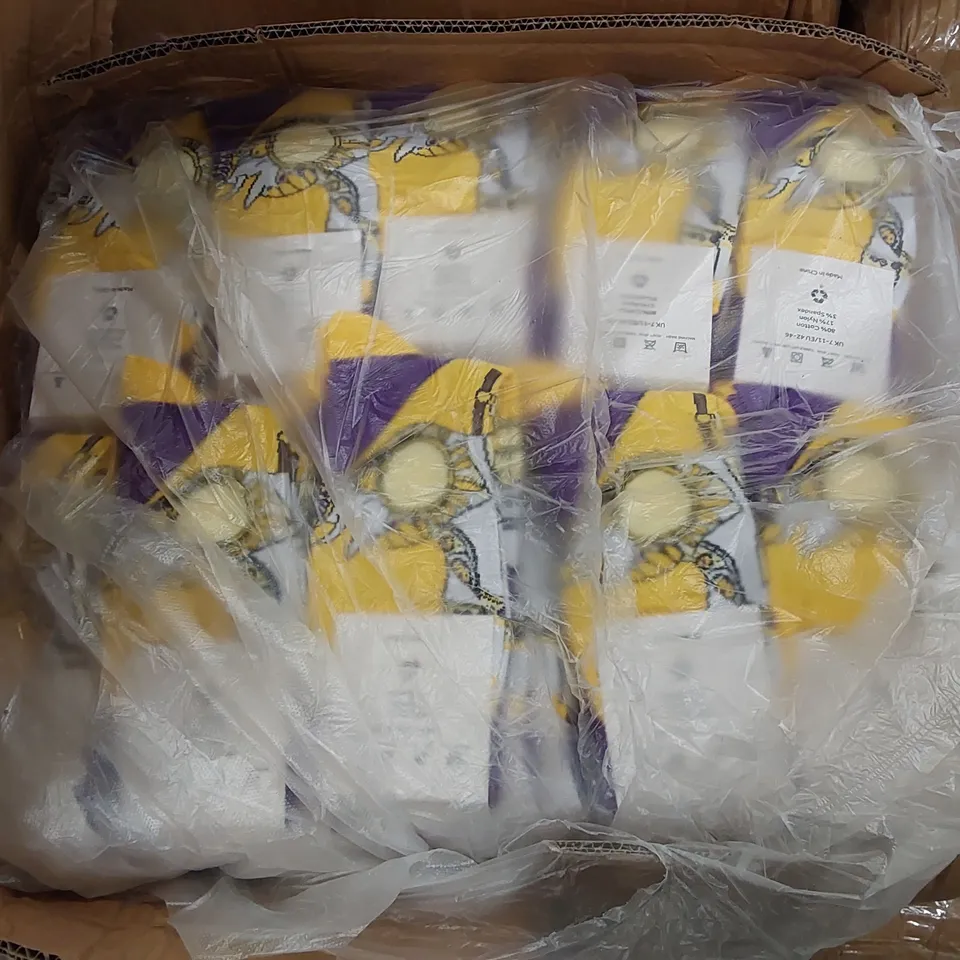 BOX OF BRAND NEW BIER CO 'BAU INDIA' SOCKS // APPROXIMATELY 360 PAIRS (1 BOX)