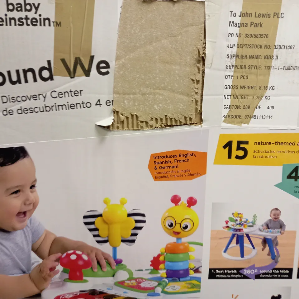 BOXED BABY EINSTEIN AROUND WE GROW 4-IN-1 DISCOVERY CENTRE 