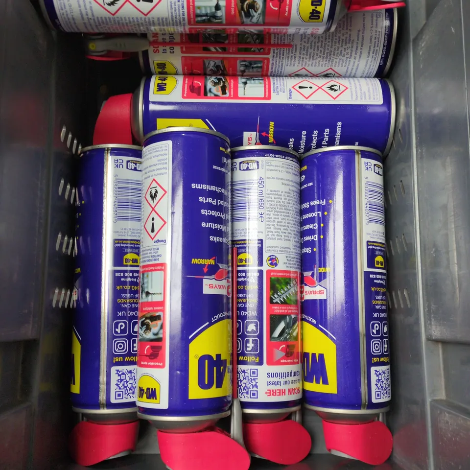 APPROXIMATELY 8 CANS OF WD-40 450ML PER CAN