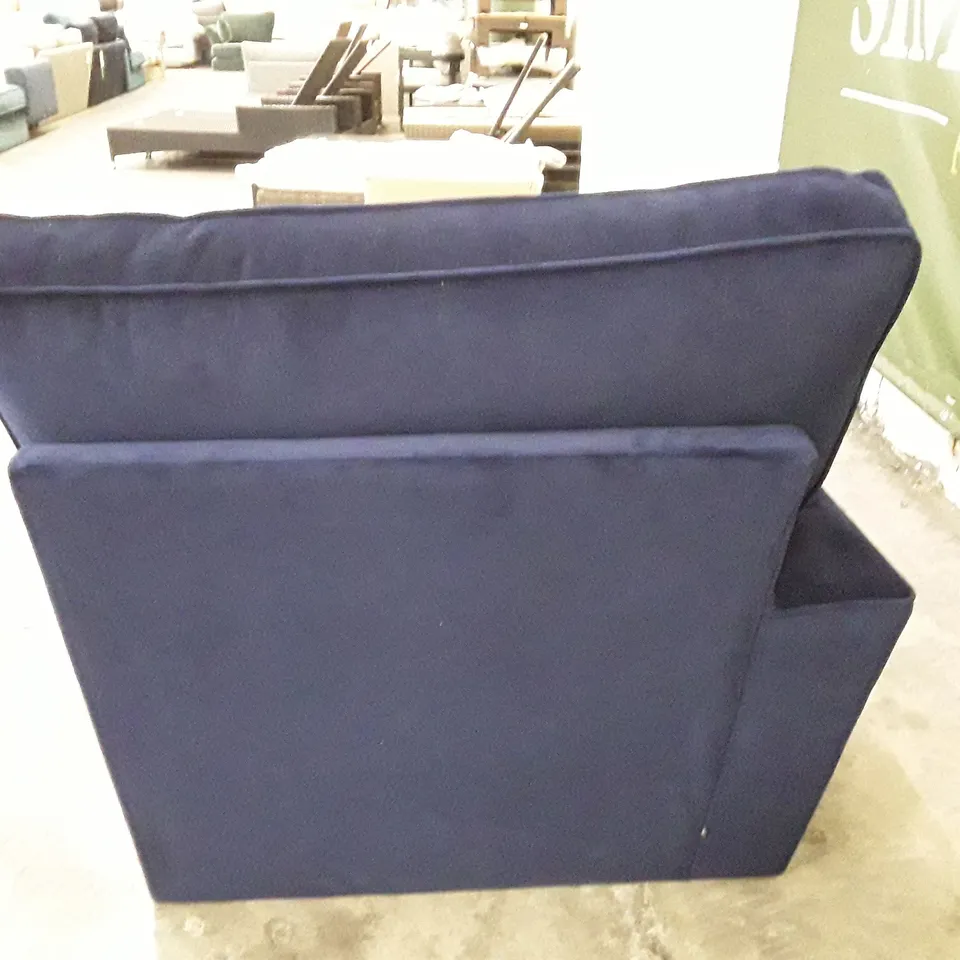 QUALITY DESIGNER STAMFORD SOFA RHF CHAISE SECTION - NAVY FABRIC