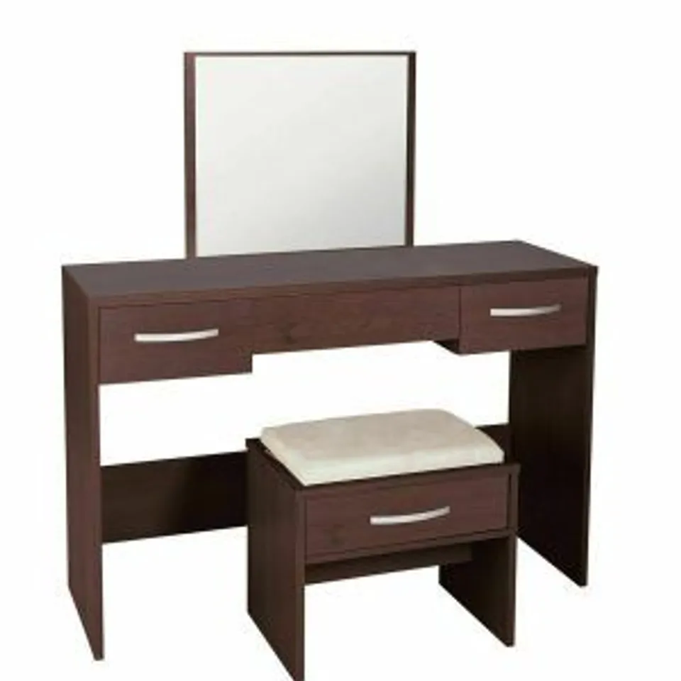 BRAND NEW BOXED HALLINGFORD DRESSER MIRROR STOOL WALNUT (2 BOXES)