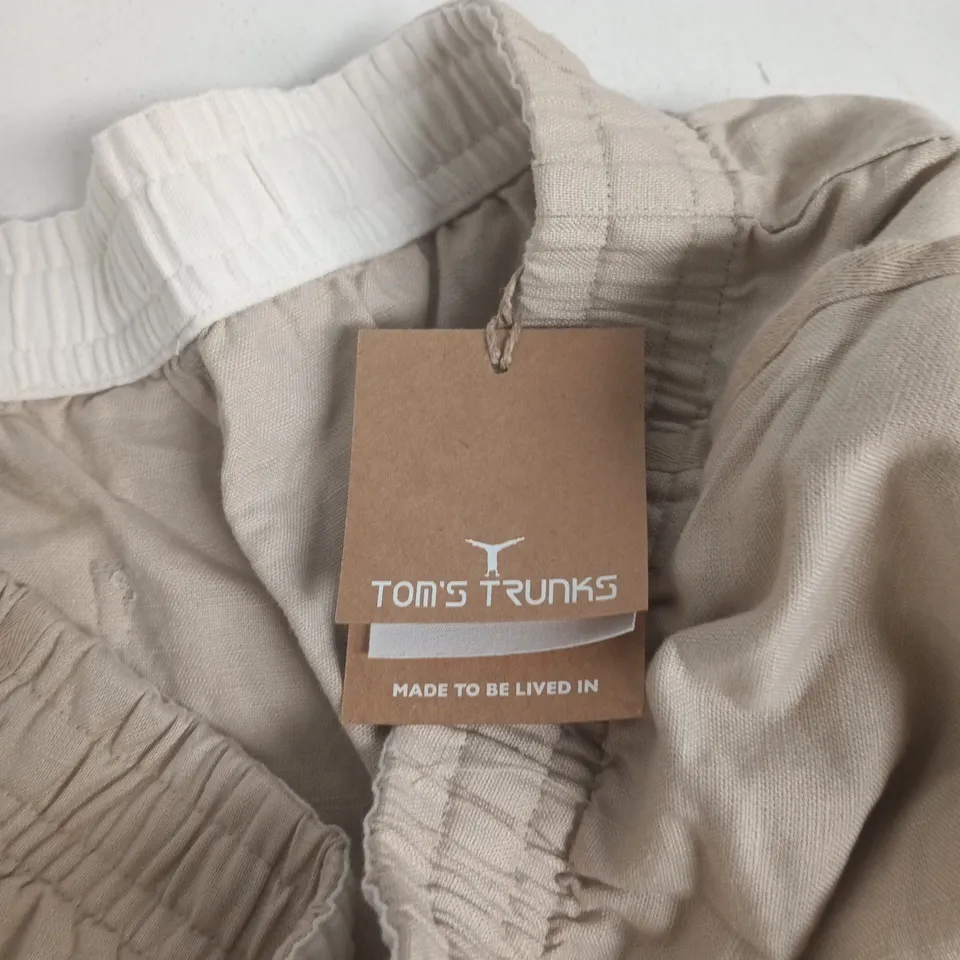 TOM'S TRUNKS BEIGE LINEN-COTTON SHORTS – MADE TO BE LIVED IN UK 40