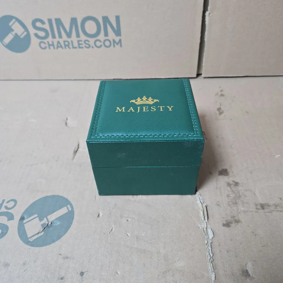 MAJESTY TWO-TONE CHRONOGRAPH WRISTWATCH IN GREEN PRESENTATION BOX