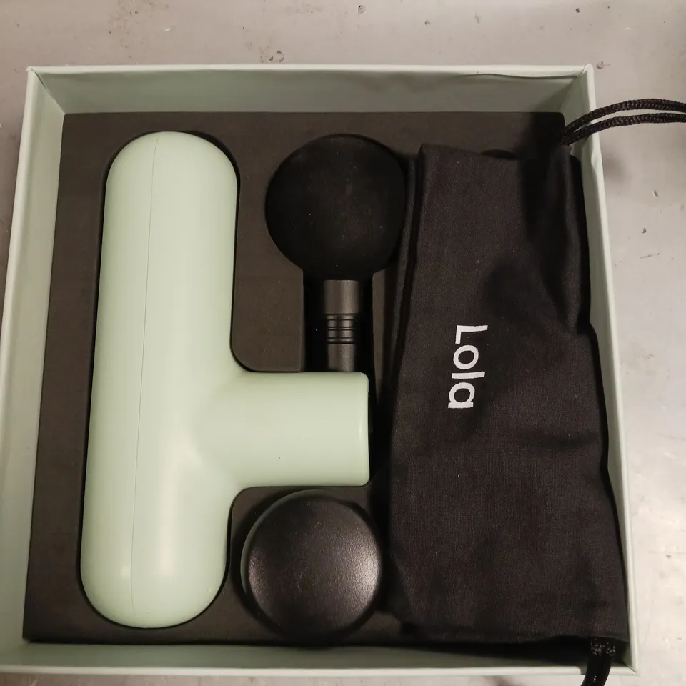 BOXED LOLA PORTABLE MASSAGE DEVICE - MINT CREAM