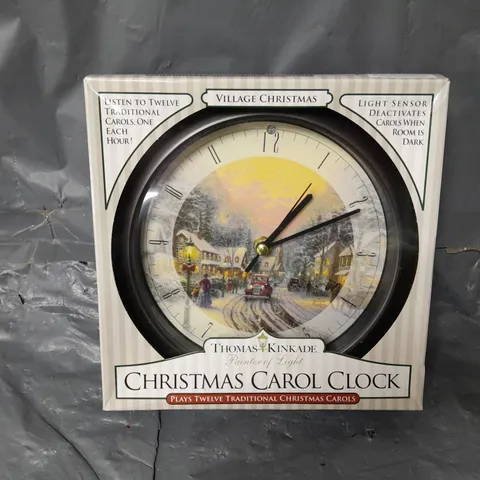 BOXED THOMAS KINKADE CHRISTMAS CAROL CLOCK