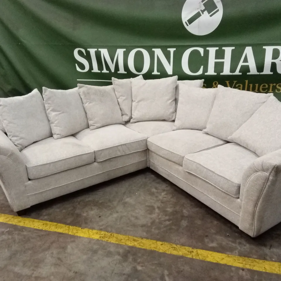 DURY CHUNKY WEAVE SCATTERBACK CORNER GROUP SOFA - NATURAL RRP £1349
