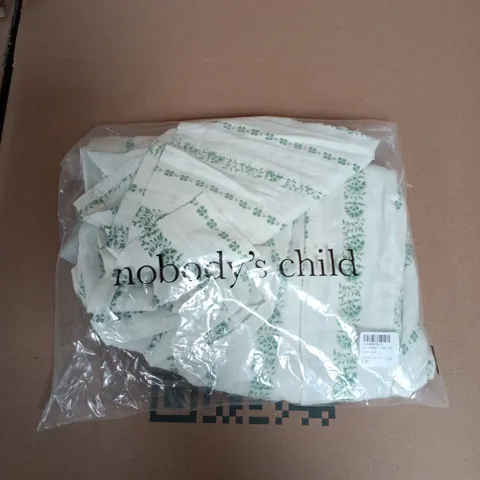 BAGGED NOBODYS CHILD REESE TROUSERS IN CREAM/GREEN - UK 8