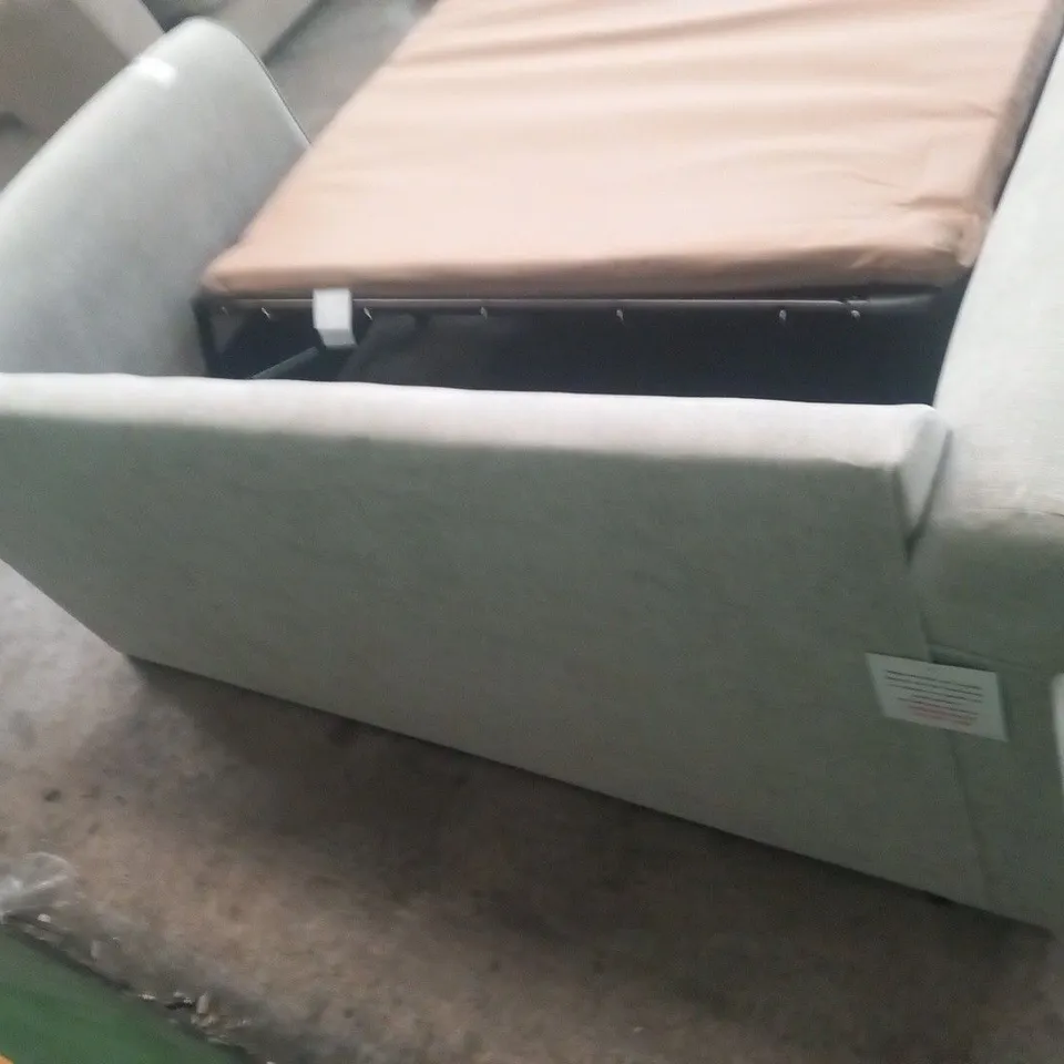 DESIGNER WILLIAM MATIKA SILVER FABRIC SOFA BED