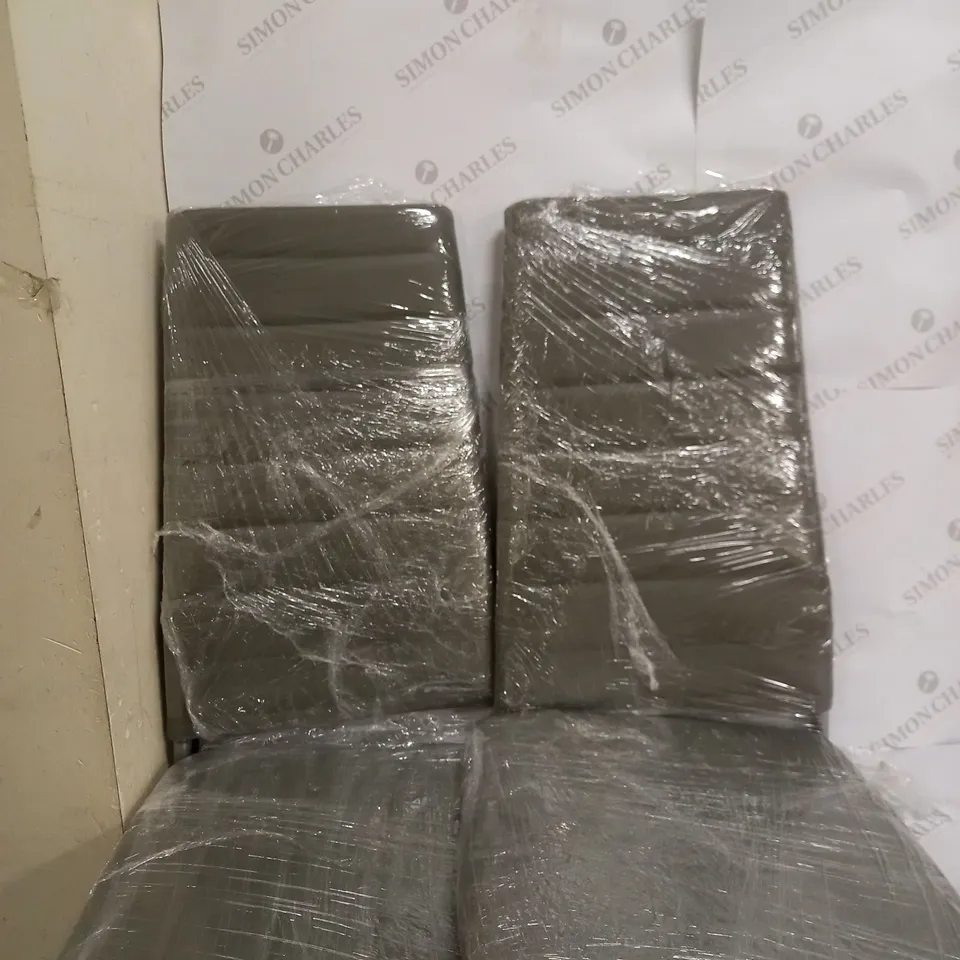 BOX OF 4 UNBRANDED GREY DINING CHAIRS