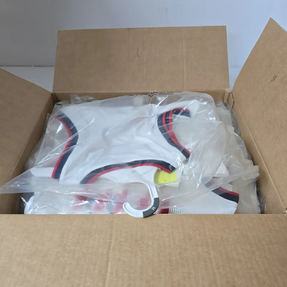 BOX OF APPROXIMATELY 12 ALL IN MOTION SLEEVELESS PRINTED T SHIRT - SIZE M