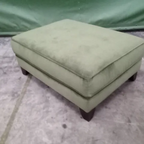 QUALITY THE LOUNGE CO DESIGNER FOOTSTOOL - GREEN FABRIC