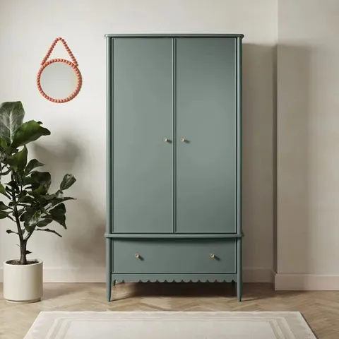 BOXED REMI DOUBLE WARDROBE - GREEN (2 BOXES)
