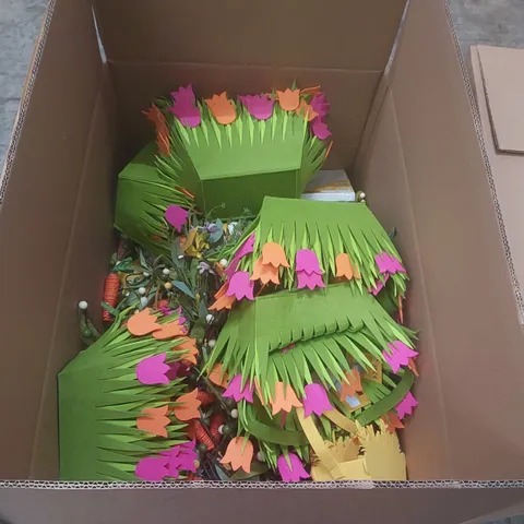 BOX CONTAINING A LARGE QUANTITY OF ASSORTED EASTER PRODUCTS
