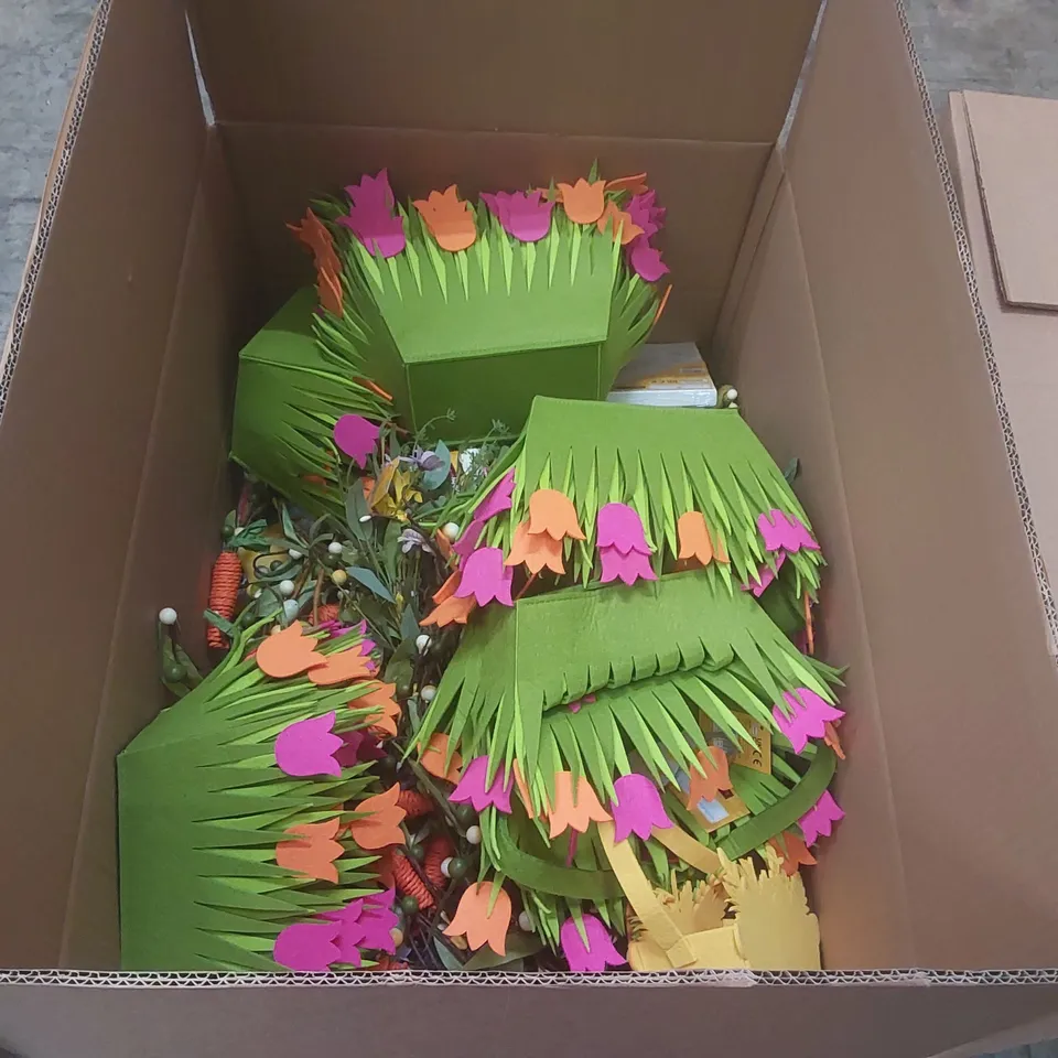 BOX CONTAINING A LARGE QUANTITY OF ASSORTED EASTER PRODUCTS