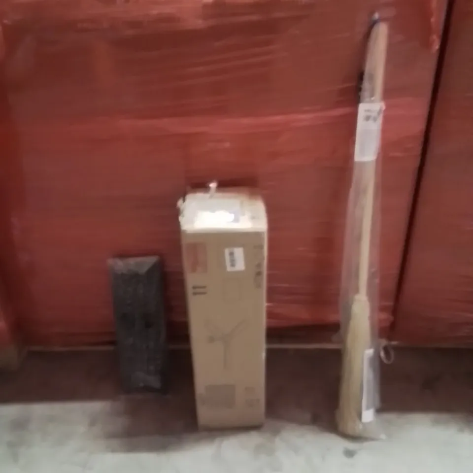 PALLET OF ASSORTED HOUSEHOLD GOODS AND PRODUCTS TO INCLUDE;LED CEILING FAN,BRUSH,KEYBOARD