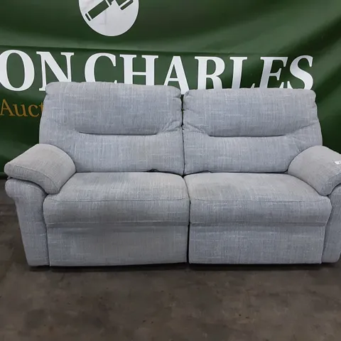 QUALITY BRITISH MANUFACTURED DESIGNER G PLAN SEATTLE 3 SEATER ELECTRIC RECLINING DOUBLE B932 BEACH DUCK EGG 