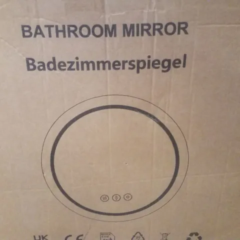BOXED ROUND BATHROOM MIRROR