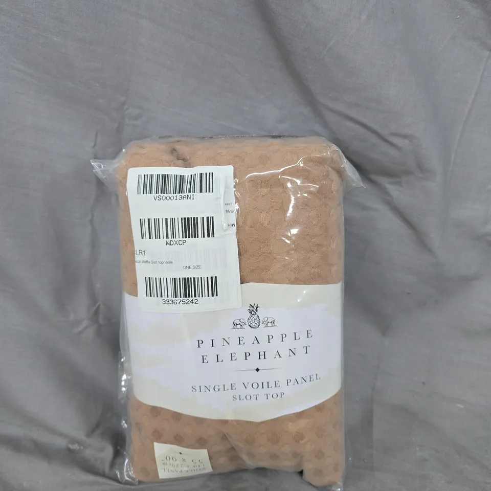 PINEAPPLE ELEPHANT VOILE PANEL CURTAIN – SLOT TOP, 140 X 229 CM (55 X 90 IN)