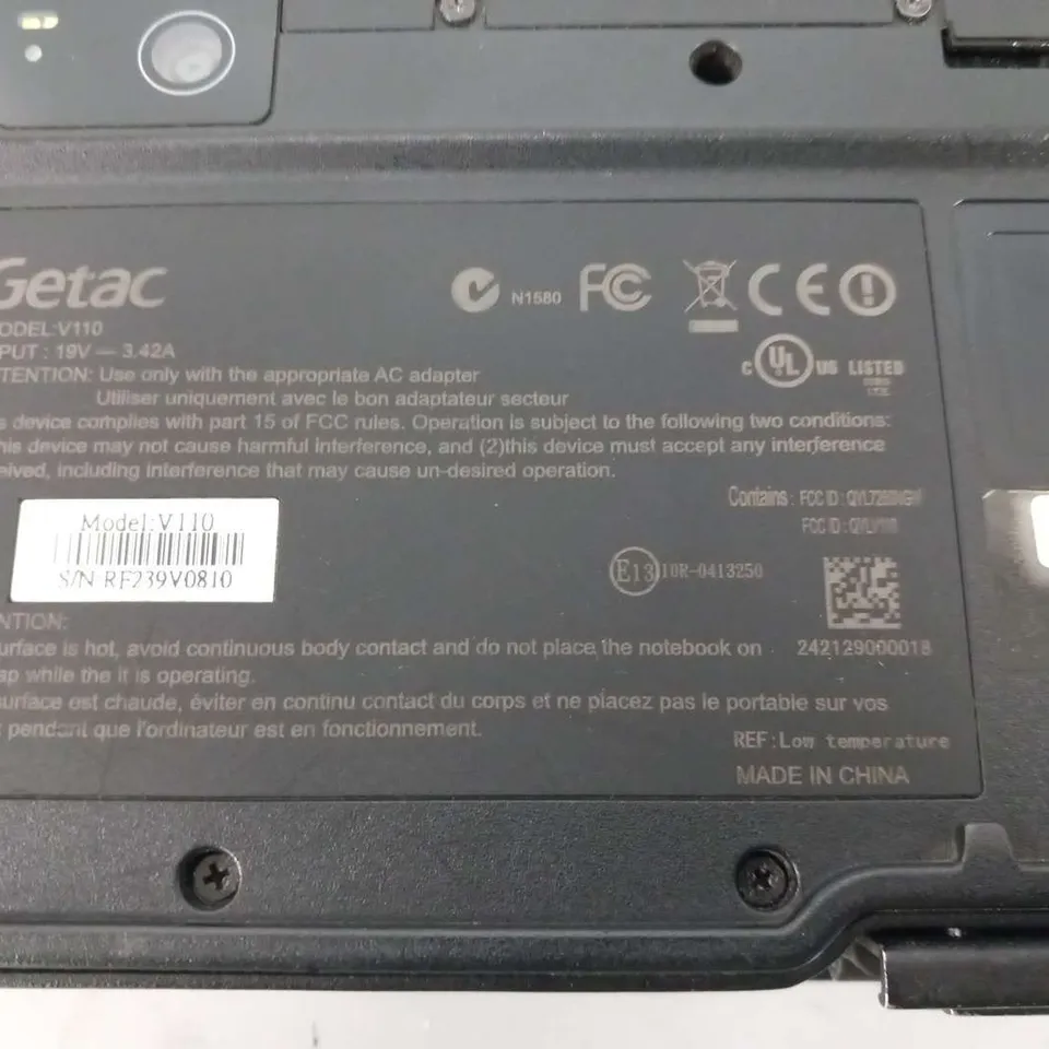 GETAC V110 G6 FULLY RUGGED LAPTOP