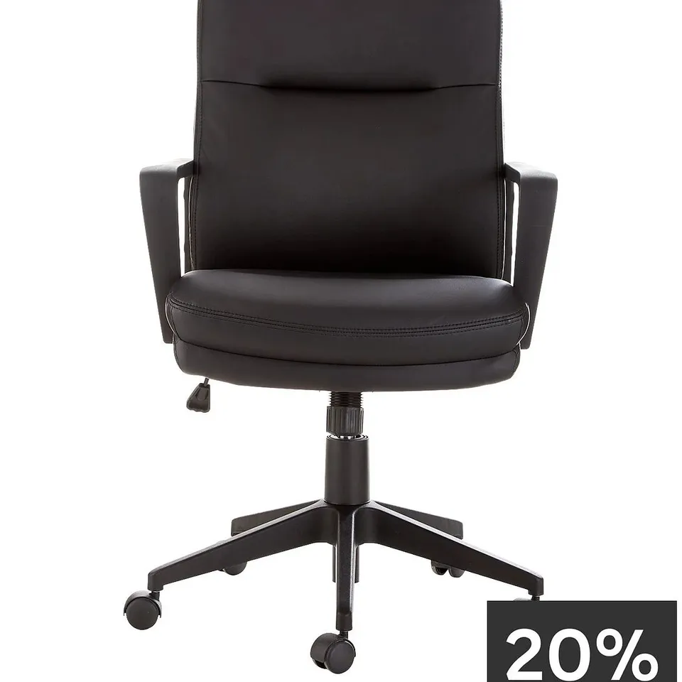 BOXED PLUTO OFFICE CHAIR - BLACK RRP £104.99