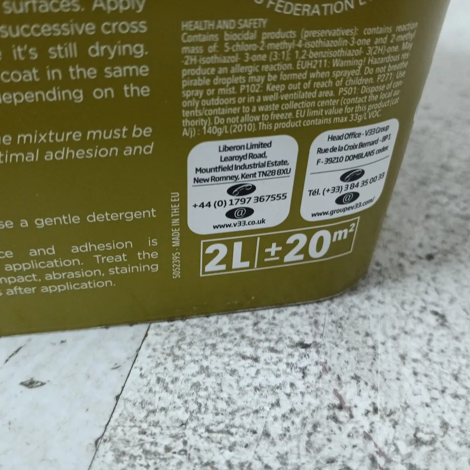 V33 RENOVATION FLOOR & STAIRS COATING – 2L (APPROX. 20M²) – ANTHRACITE SATIN